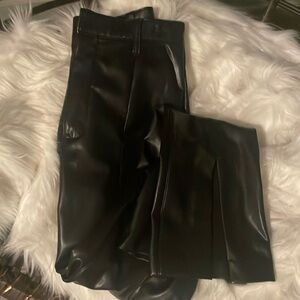 Faux leather skinny pants